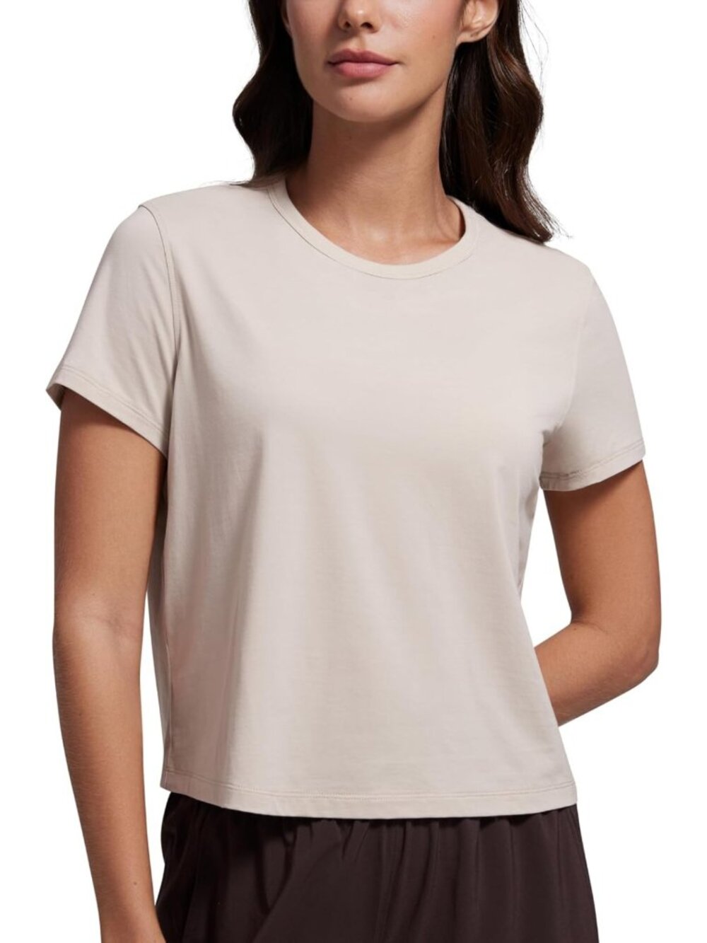 Pima Cotton High Neck T-Shirt for Women | Soft, Breathable, Casual Style